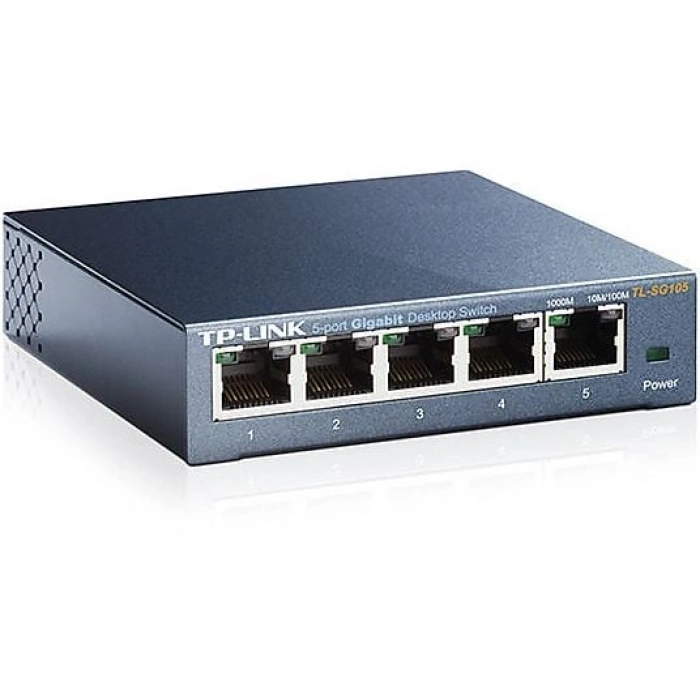 TP-LINK Tl-Sg105 5 Port Gigabit Masaüstü Switch (Çelik Kasa)