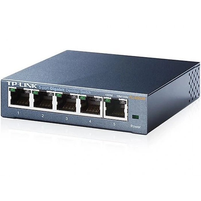 TP-LINK Tl-Sg105 5 Port Gigabit Masaüstü Switch (Çelik Kasa)
