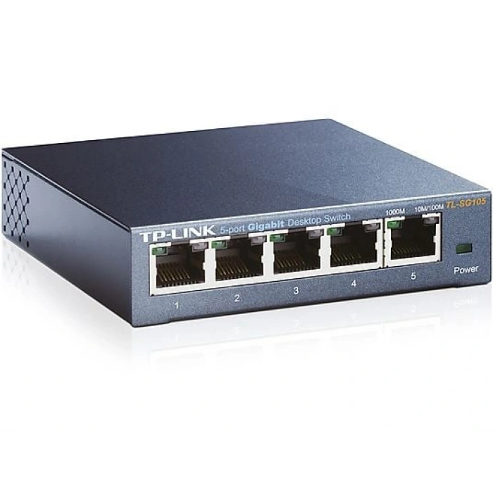 TP-LINK Tl-Sg105 5 Port Gigabit Masaüstü Switch (Çelik Kasa)
