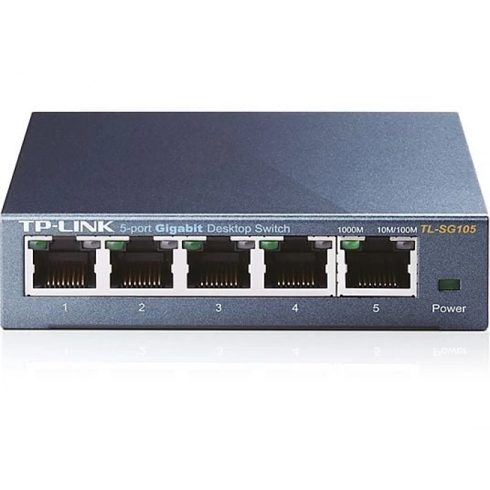 TP-LINK Tl-Sg105 5 Port Gigabit Masaüstü Switch (Çelik Kasa)