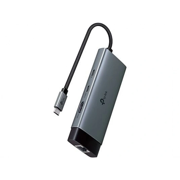 TP-LINK UH6120C | USB-C 6-in-1 Hub | 4K HDMI | 1 Gbps Ethernet | 100W Şarj | USB-C & A Data | SD/microSD | Tak & Çalıştır