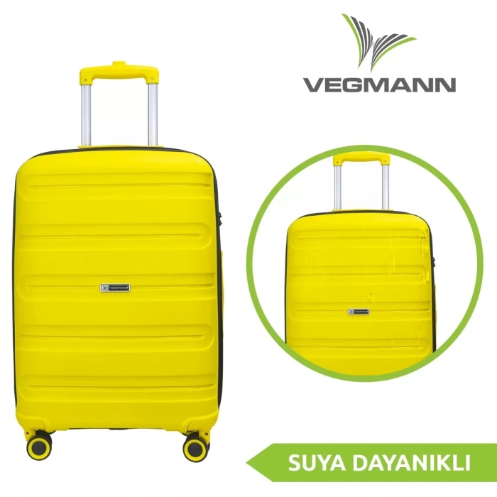 VEGMANN Atlas Polipropilen 3lü Valiz Seti Sarı
