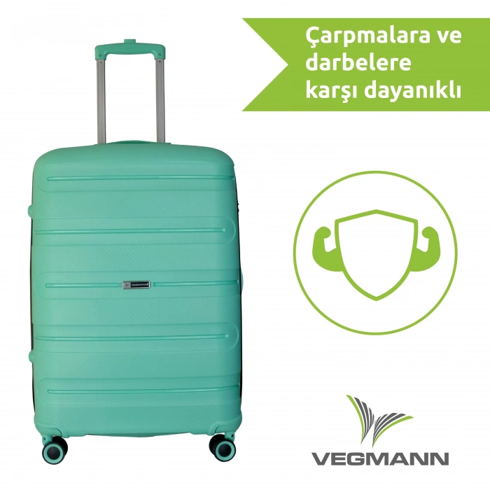 VEGMANN Atlas Polipropilen 3lü Valiz Seti Su Yeşili