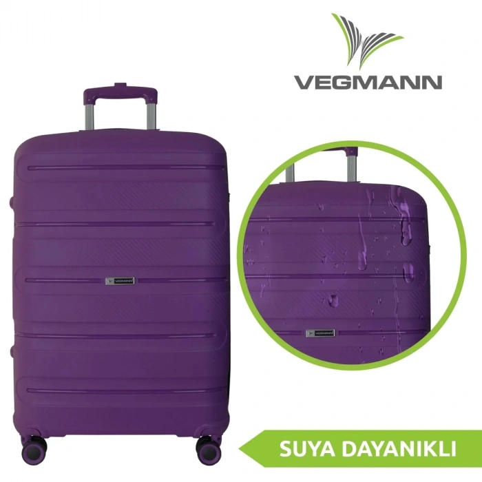 VEGMANN Atlas Polipropilen Büyük Boy Valiz Violet