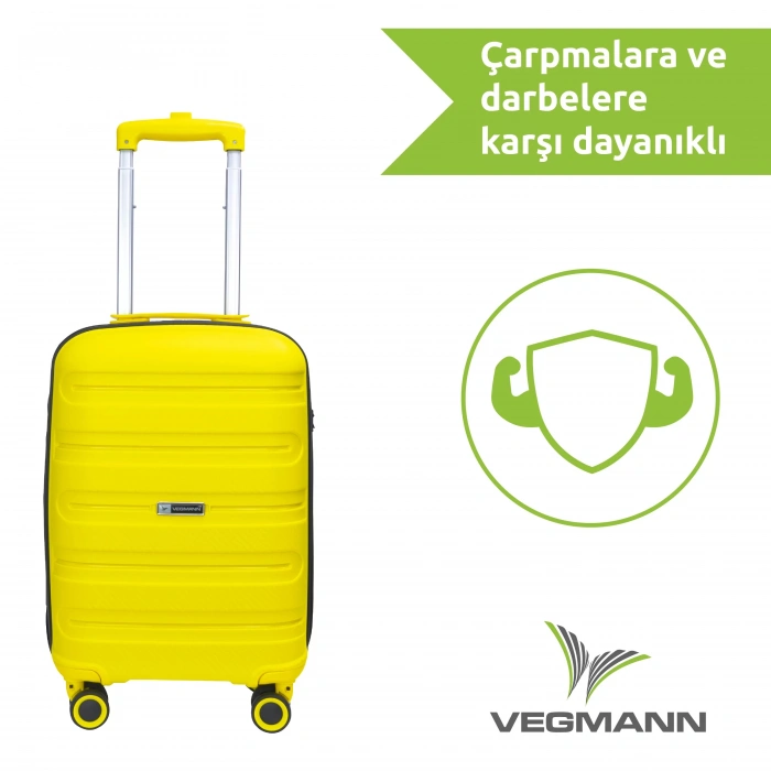 VEGMANN Atlas Polipropilen Kabin Boy Valiz Sarı