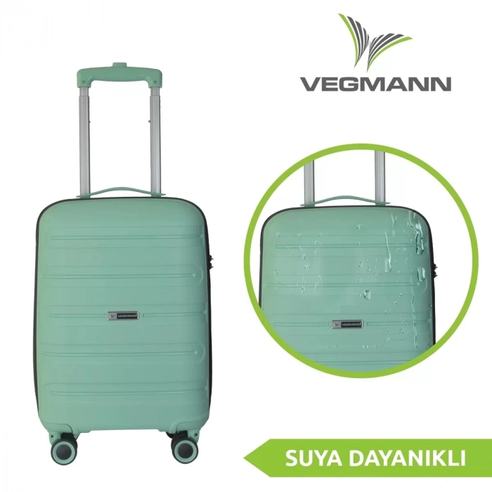 VEGMANN Atlas Polipropilen Kabin Boy Valiz Su Yeşili
