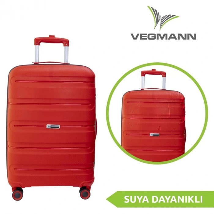VEGMANN Atlas Polipropilen Orta Boy Valiz Kırmızı