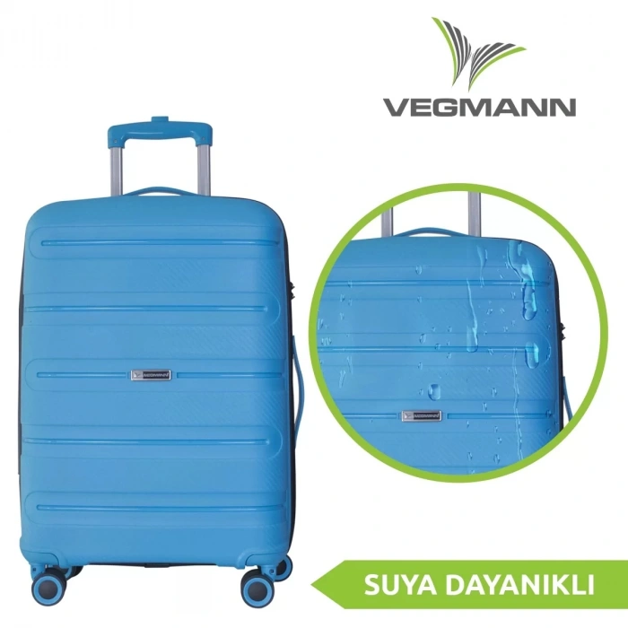 VEGMANN Atlas Polipropilen Orta Boy Valiz Mavi