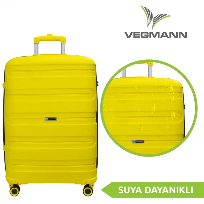 VEGMANN Atlas Polipropilen Orta Boy Valiz Sarı