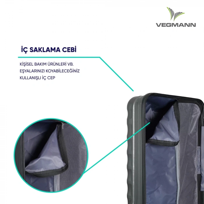 VEGMANN Delphin ABS Kabin Boy Valiz Antrasit