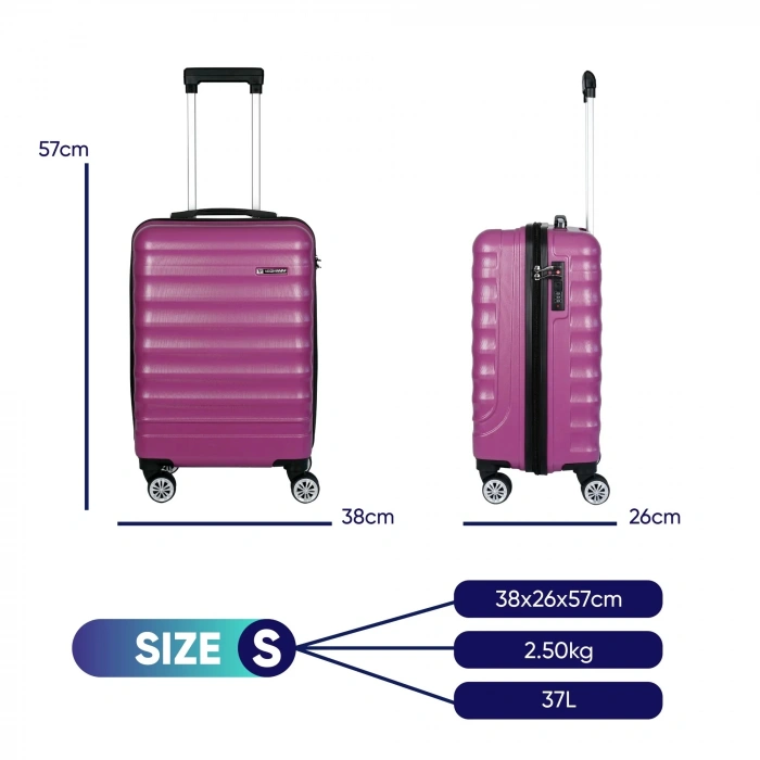 VEGMANN Delphin ABS Kabin Boy Valiz Violet