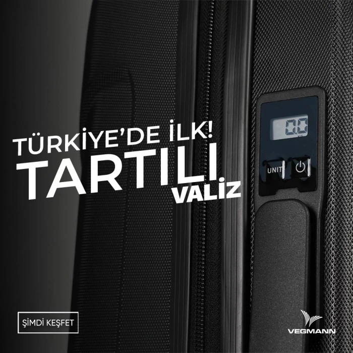 VEGMANN Scadel Tartılı Plastik 3lü Valiz Seti Sarı