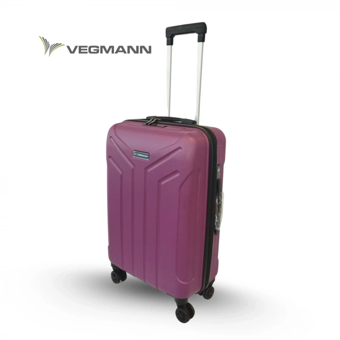 VEGMANN Scavel Tartılı Plastik Orta Boy Valiz Violet