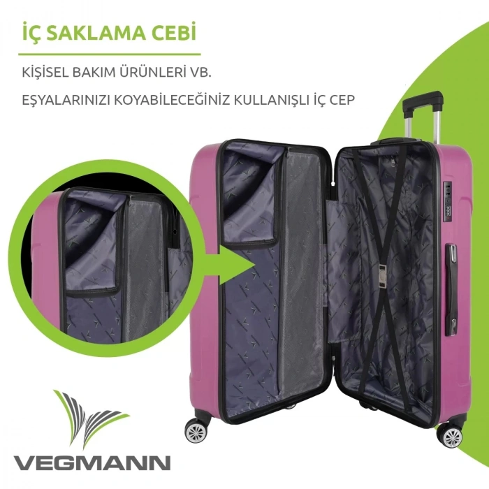 VEGMANN Vela ABS Büyük Boy Valiz Violet