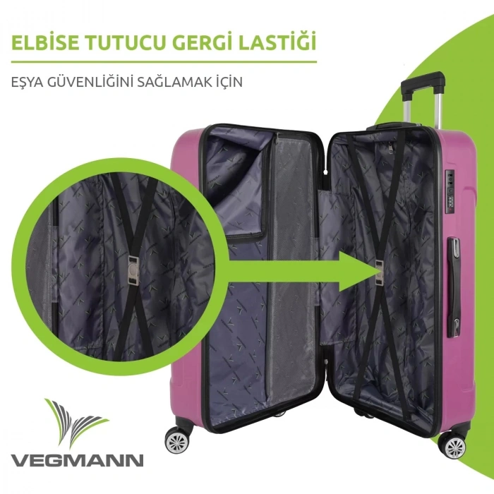 VEGMANN Vela ABS Büyük Boy Valiz Violet