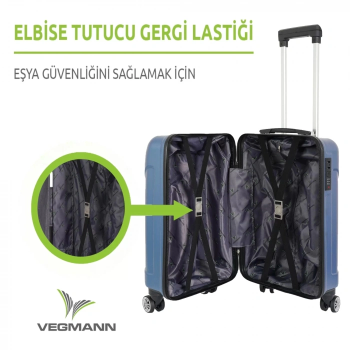VEGMANN Vela ABS Kabin Boy Valiz Mavi