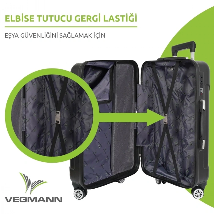 VEGMANN Vela ABS Orta Boy Valiz Siyah