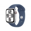 APPLE Watch SE GPS + Cellular 2024  44mm Silver Aluminium Case with Denim Sport Band - M/L