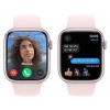 APPLE Watch Series 9 GPS + Cellular MRMK3TU/A  45 mm Pembe Alüminyum Kasa ve Uçuk Pembe Spor Kordon - S/M