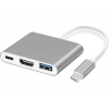 DAYTONA FC01 3 in 1 Type C HDMI USB Multi Adaptör Silver