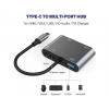 DAYTONA FC02 4 in 1 USB C to HUB PD HDMI VGA USB Adaptör Gri
