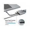 DAYTONA FC02 4 in 1 USB C to HUB PD HDMI VGA USB Adaptör Gri