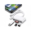 DAYTONA NK1032 Pro Type-C Lightning Usb-A To 2x Usb3.0 Sd Tf Pd Kart Okuyucu Çevirici Hub Adaptör
