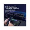 DIVOOM D-Base 30W RGB Işıklı Çift Portlu 35W Hızlı Şarj Masaüstü Gaming Bluetooth Hoparlör Pembe
