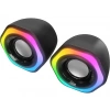MIKADO MD-176 2.0 3W*2 Siyah RGB Aydınlatmalı USB + 3.5mm USB 5V Hoparlör