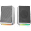 MIKADO MD-178 2.0 3W*2 RGB Aydınlatmalı USB + 3.5mm USB 5V Hoparlör Beyaz