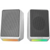 MIKADO MD-178 2.0 3W*2 RGB Aydınlatmalı USB + 3.5mm USB 5V Hoparlör Beyaz
