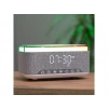 MIKADO MD-W8 1200mAh 10W Bluetooth-Usb-Kablosuz Şarj RGB-Gece Lambası Özellikli Alarmlı Bluetooth Hoparlör Beyaz