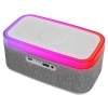 MIKADO MD-W8 1200mAh 10W Bluetooth-Usb-Kablosuz Şarj RGB-Gece Lambası Özellikli Alarmlı Bluetooth Hoparlör Beyaz