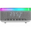 MIKADO MD-W8 1200mAh 10W Bluetooth-Usb-Kablosuz Şarj RGB-Gece Lambası Özellikli Alarmlı Bluetooth Hoparlör Beyaz