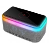 MIKADO MD-W8 1200mAh 10W Bluetooth-Usb-Kablosuz Şarj RGB-Gece Lambası Özellikli Alarmlı Bluetooth Hoparlör Beyaz