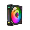 RAMPAGE 7C-120S 120x120x25mm Double Ring Aynalı ARGB Kasa Fanı Siyah