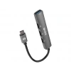 S-LINK SW-U324 3*USB2.0, 1*USB3.0 Type-C Metal USB Hub Gri