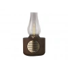 TORIMA D53 Ahşap Vintage Gaz Lambası Taşınabilir Speaker Ayarlanabilir Işıklı USB Şarjlı Bluetooth Hoparlör Ahşap