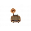 TORIMA D76 Nostaljik Radyo, USB/TF, AUX, Speaker Bluetooth Hoparlör Kahverengi