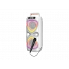 TORIMA D78 Mikrofonlu LED Işıklı 8W+8W Parti Speaker Kablosuz Bluetooth Hoparlör Beyaz