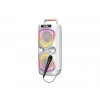 TORIMA D78 Mikrofonlu LED Işıklı 8W+8W Parti Speaker Kablosuz Bluetooth Hoparlör Beyaz