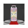 TORIMA D78 Mikrofonlu LED Işıklı 8W+8W Parti Speaker Kablosuz Bluetooth Hoparlör Beyaz