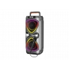 TORIMA D78 Mikrofonlu LED Işıklı 8W+8W Parti Speaker Kablosuz Bluetooth Hoparlör Gri