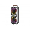 TORIMA D78 Mikrofonlu LED Işıklı 8W+8W Parti Speaker Kablosuz Bluetooth Hoparlör Gri