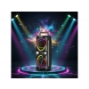 TORIMA D78 Mikrofonlu LED Işıklı 8W+8W Parti Speaker Kablosuz Bluetooth Hoparlör Siyah