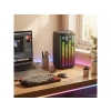 TORIMA KTS-1911 Mikrofonlu Kumandalı RGB Ledli Taşınabilir Bluetooth  Parti Hoparlör Siyah