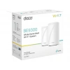 TP-LINK Deco BE65 (2-Pack) | Wi-Fi 7 Mesh | BE9300 Mbps | Fiber Destekli | Üç Bant | AI-Roaming | 2.5 Gbps | 6 GHz | 200 Cihaz | WPA3 | VPN | Mobil Kurulum