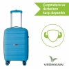 VEGMANN Atlas Polipropilen Kabin Boy Valiz Mavi