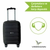 VEGMANN Atlas Polipropilen Kabin Boy Valiz Siyah