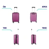 VEGMANN Delphin ABS Kabin Boy Valiz Violet